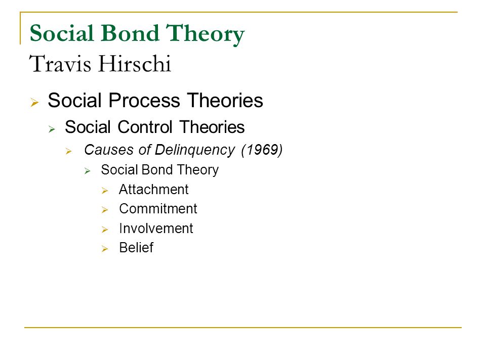 Social bond theory